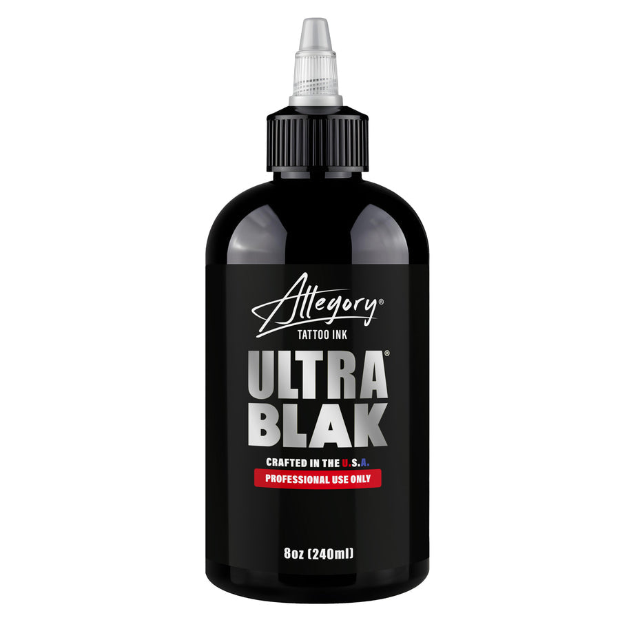Allegory Premium Tattoo Ink —Ultra Blak— 8oz Bottle