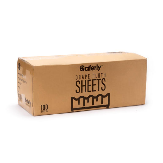 Saferly Cloth Drape Sheets — 40" x 60" — Case of 500, Blue
