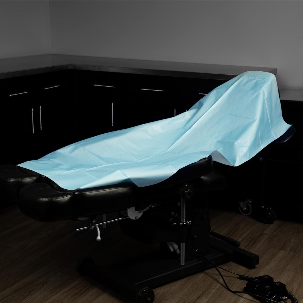 Saferly Cloth Drape Sheets — 40" x 60" — Case of 500, Blue