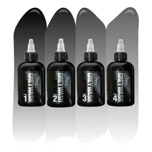 Greywash Set of 4 — Allegory Premium Tattoo Ink — 2oz bottles