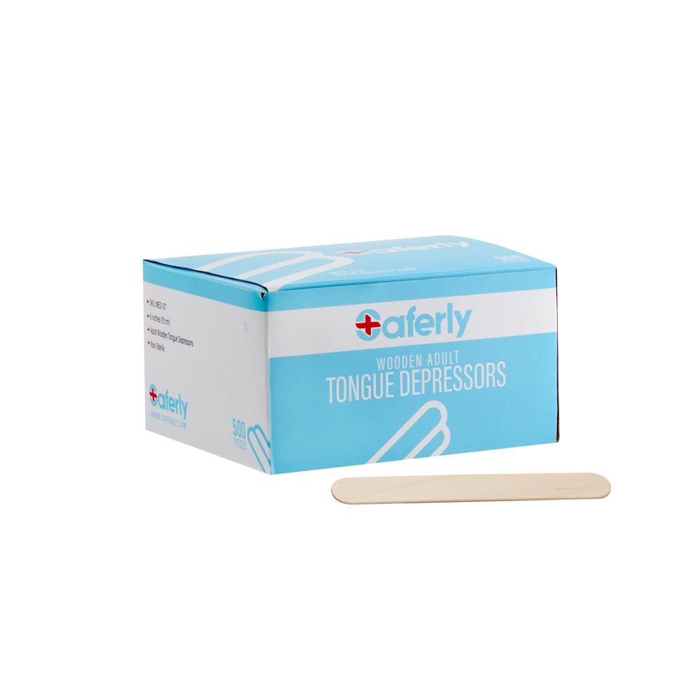 Saferly Tongue Depressors — Box of 500