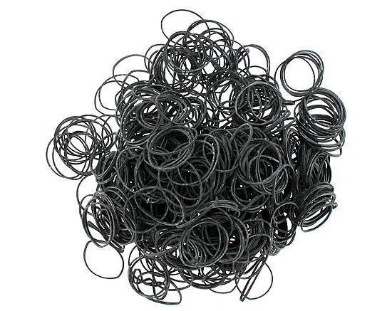 Black #12 Rubber Bands - 1/4lb Bag